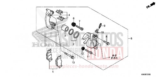 REAR BRAKE CALIPER NSS300AD de 2013
